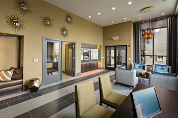 Clubhouse and lounge with comfortable seating and conversation areas